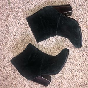 Aldo Shoes - Aldo suede booties with silver heel Aldo Shoes - Aldo suede booties with silver heel